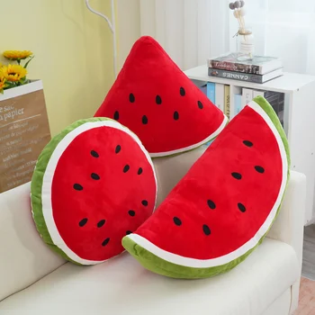  Nieuwe Simulatie Watermeloen Pluche Kussen Soft Gevulde Pluche Echte Leven Vruchten Speelgoed Down Katoen Gevulde Planten Pluche