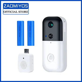  ZAOMIYOS 1080P Безжичен Видео Звънец Визуален Домофонна система в реално време, WiFi Звънец Откриване на PIR Нощно Виждане Интелектуална Сигурност
