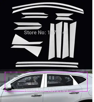  Висококачествено почистване на прозореца на колата от неръждаема стомана, тампон на стикер, Подходящ За Hyundai Tucson 2015 2016