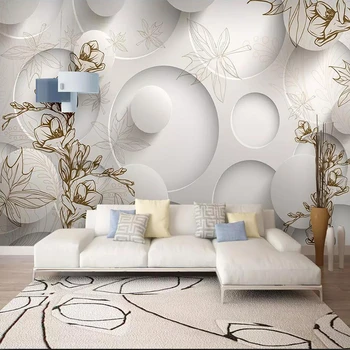  Декоративни тапети реколта линейна рисувани магнолия кленов лист хол 3D tv разтегателен фон стенни живопис