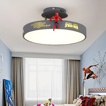  Карикатура led супергерой тавана лампа детска стая момче спалня лампа творчески американски модерен обикновена лампа