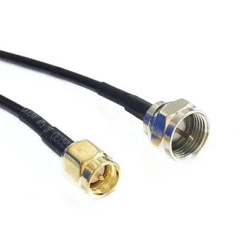  Модем удължителен кабел SMA Мъжки Преминете F Съединители RF Косичка Конектор RG174 Кабел 20 см 8 инча Нов