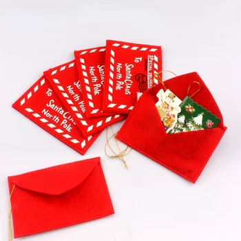  Червени Коледни пликове с лепило печат, Предназначени за празничната поща, Коледни писма